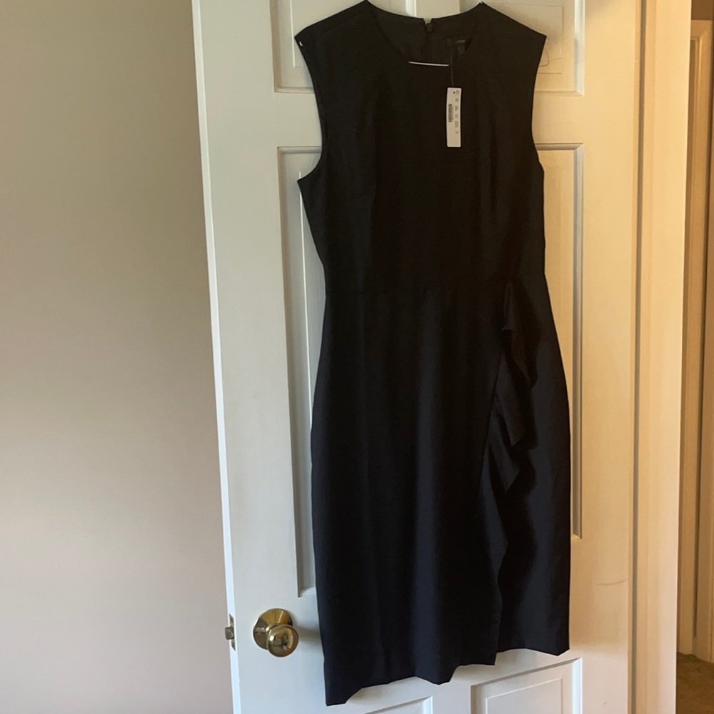 J crew sheath dress, new with tag, black, size 10.